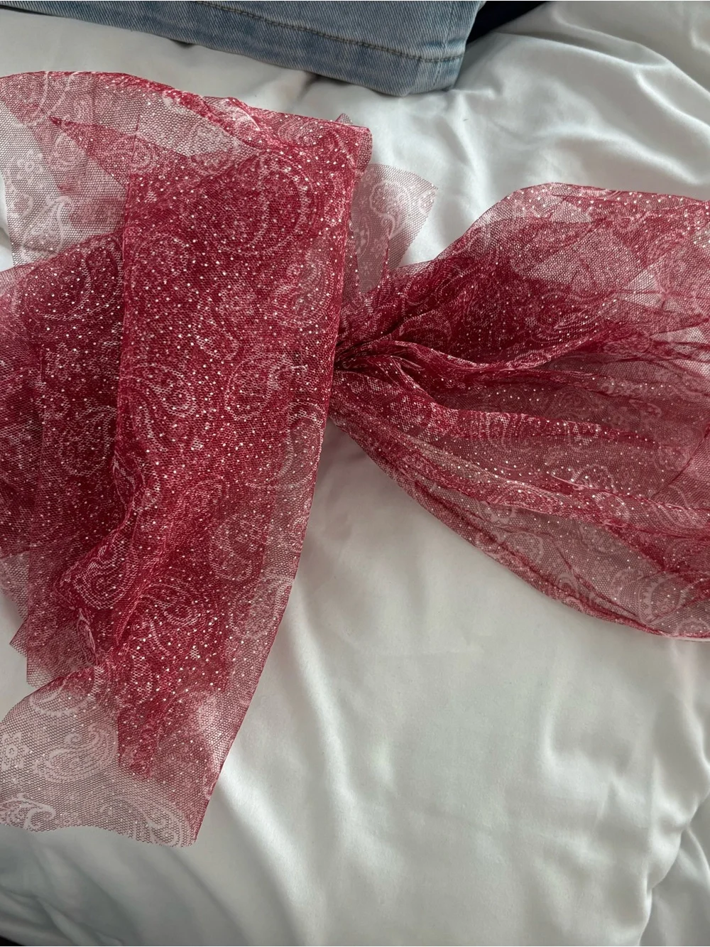Free People Amelia Burgundy Sheer Paisley Wrap head Scarf